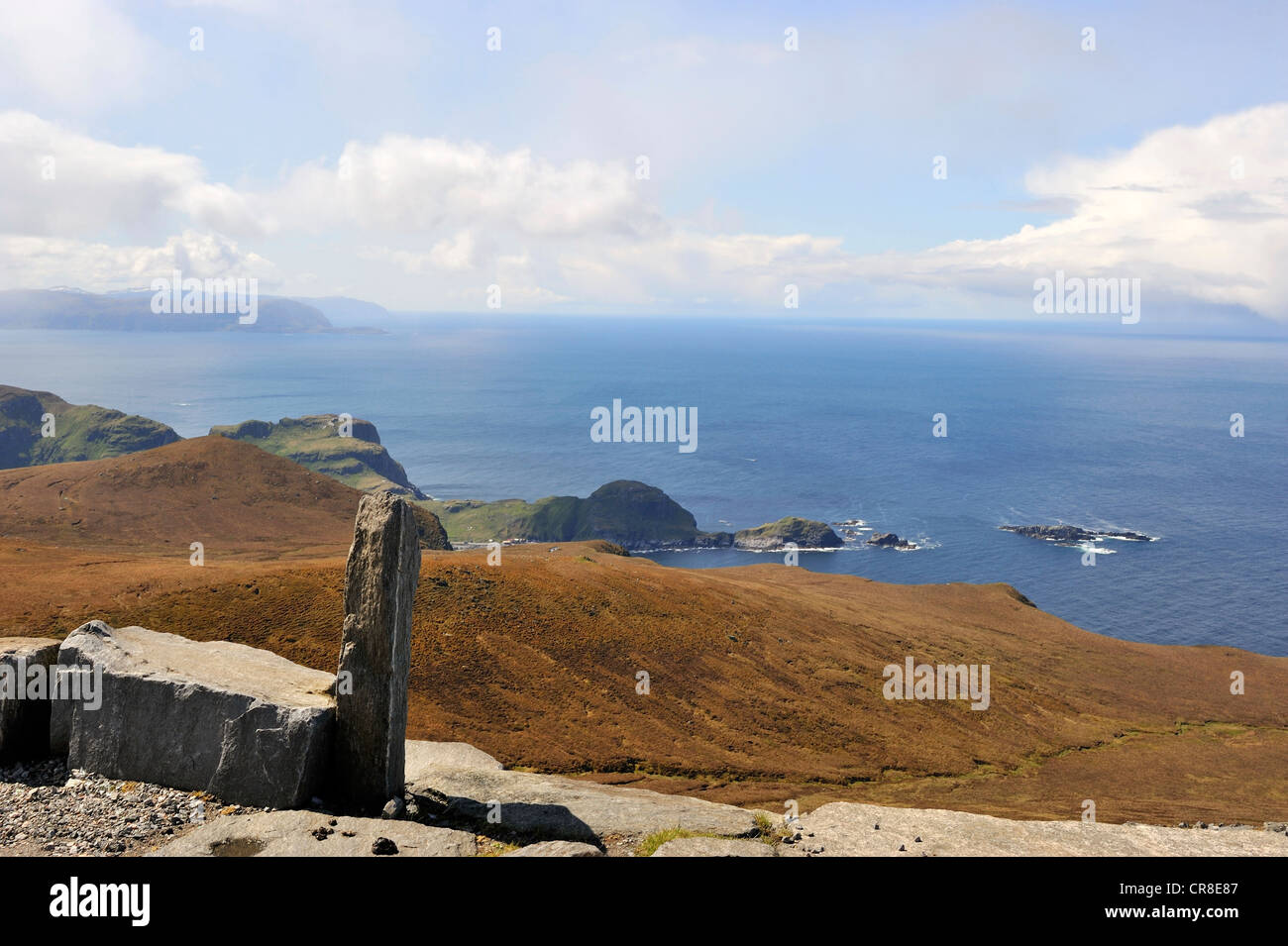 Vista da ovest Cape in Norvegia Foto Stock