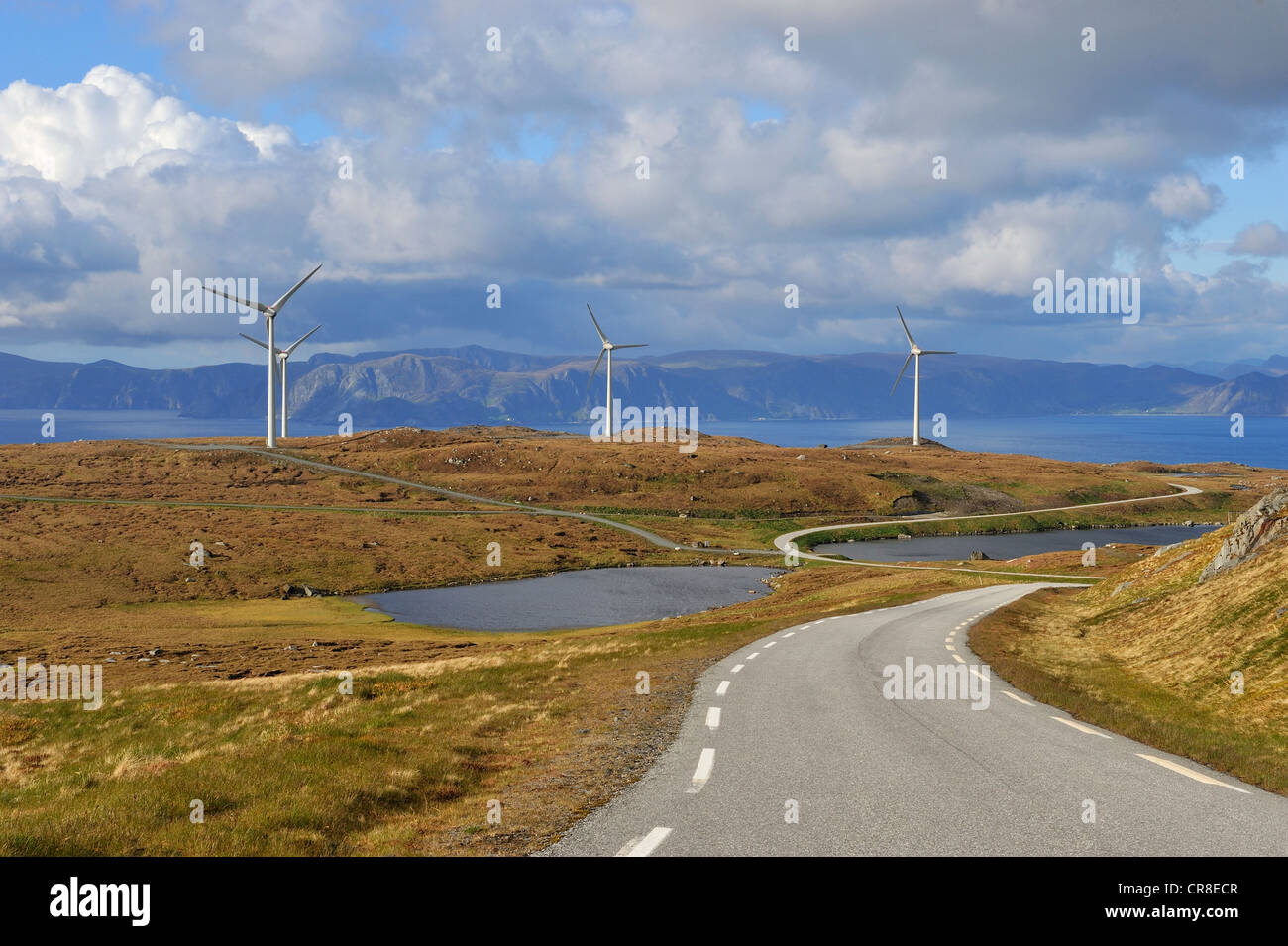 Mulini a vento in Stadt/west cape in Norvegia Foto Stock