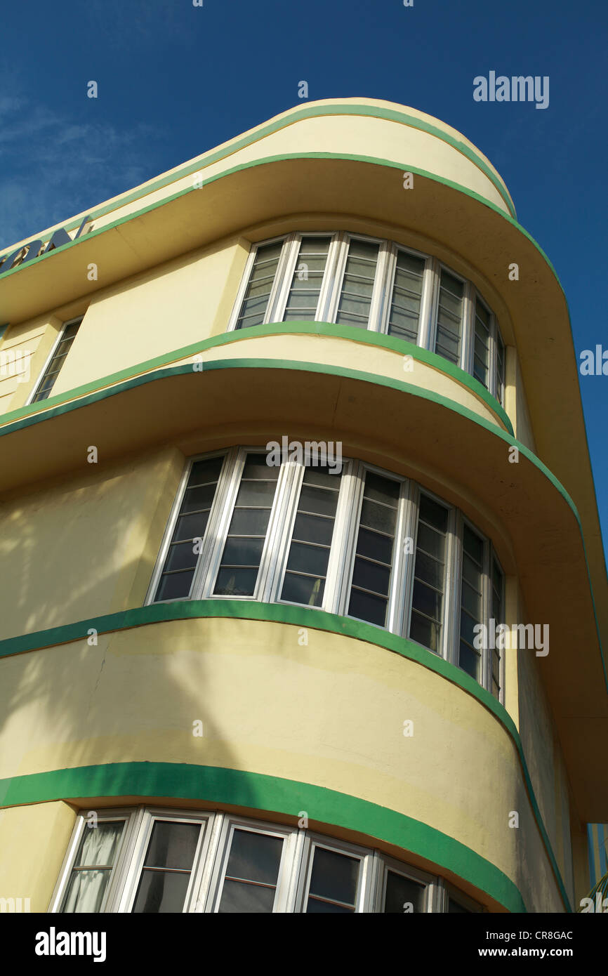 L'Art Deco settore di Miami, South Beach Foto Stock
