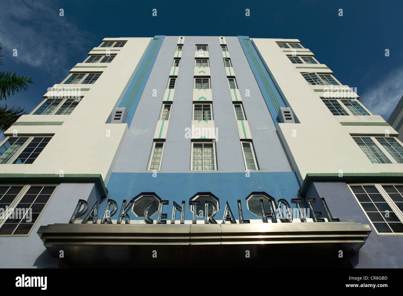 L'Art Deco settore di Miami, South Beach, il Park Central Hotel Foto Stock