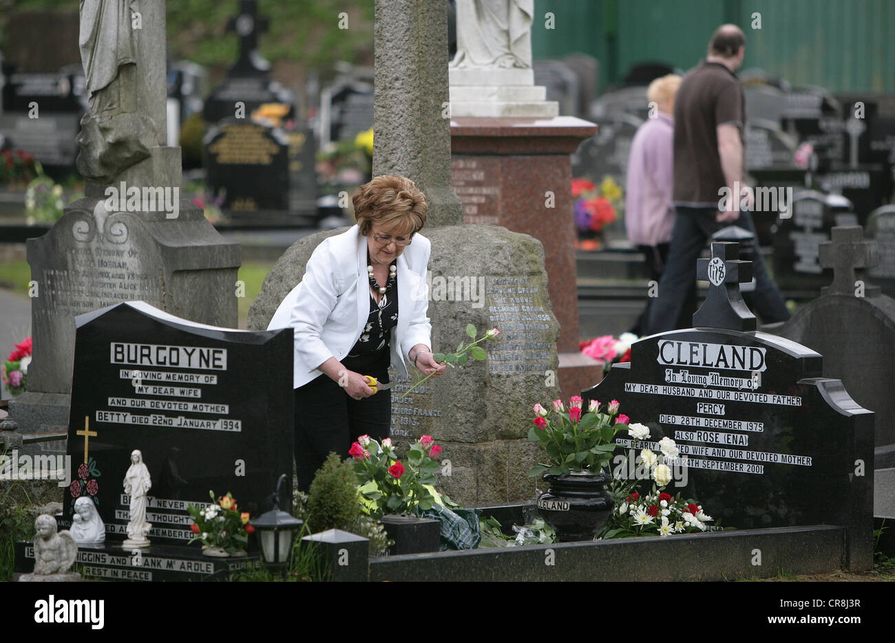 Il cimitero di Milltown, parte occidentale di Belfast, Irlanda del Nord Foto Stock
