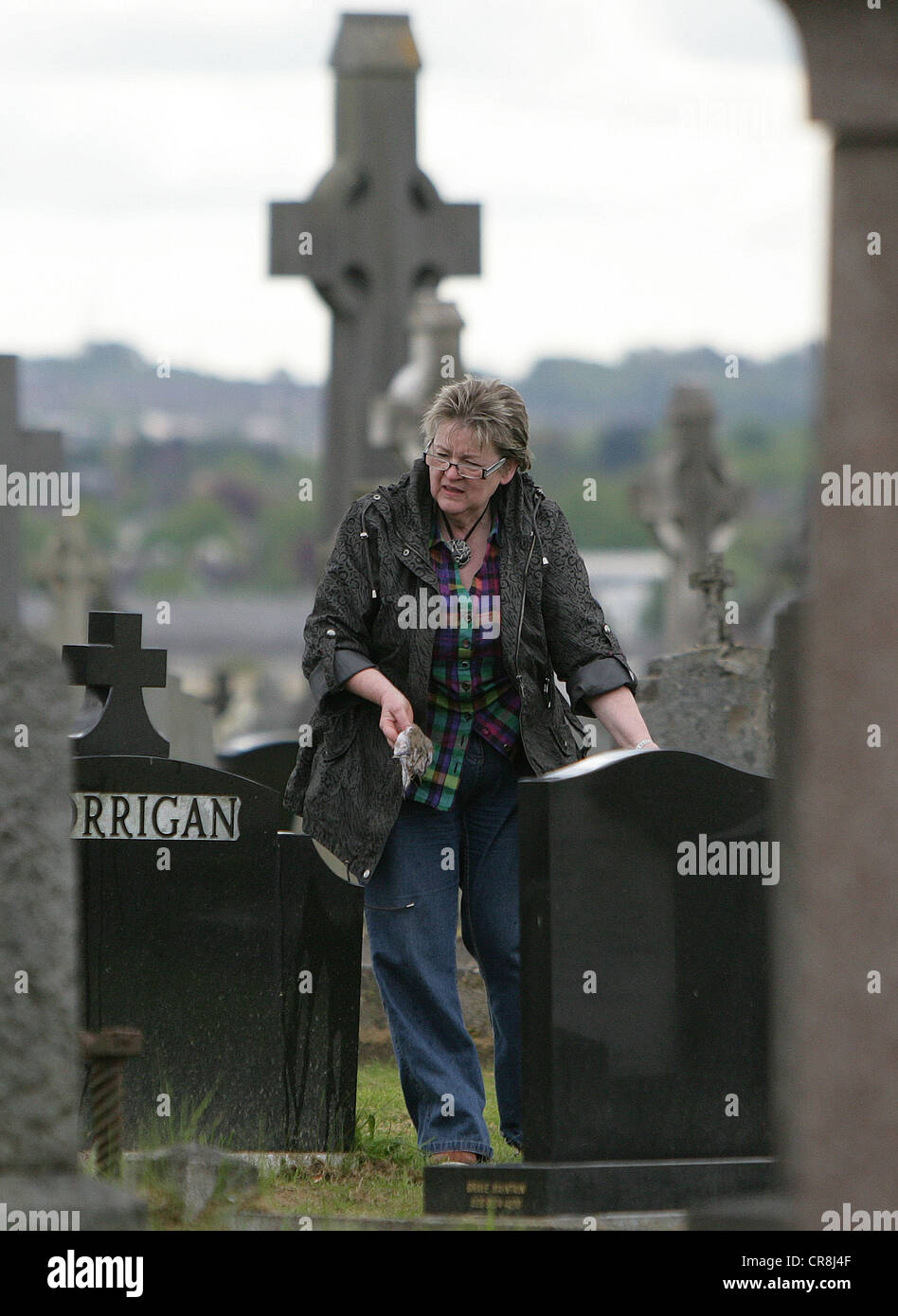 Il cimitero di Milltown, parte occidentale di Belfast, Irlanda del Nord Foto Stock