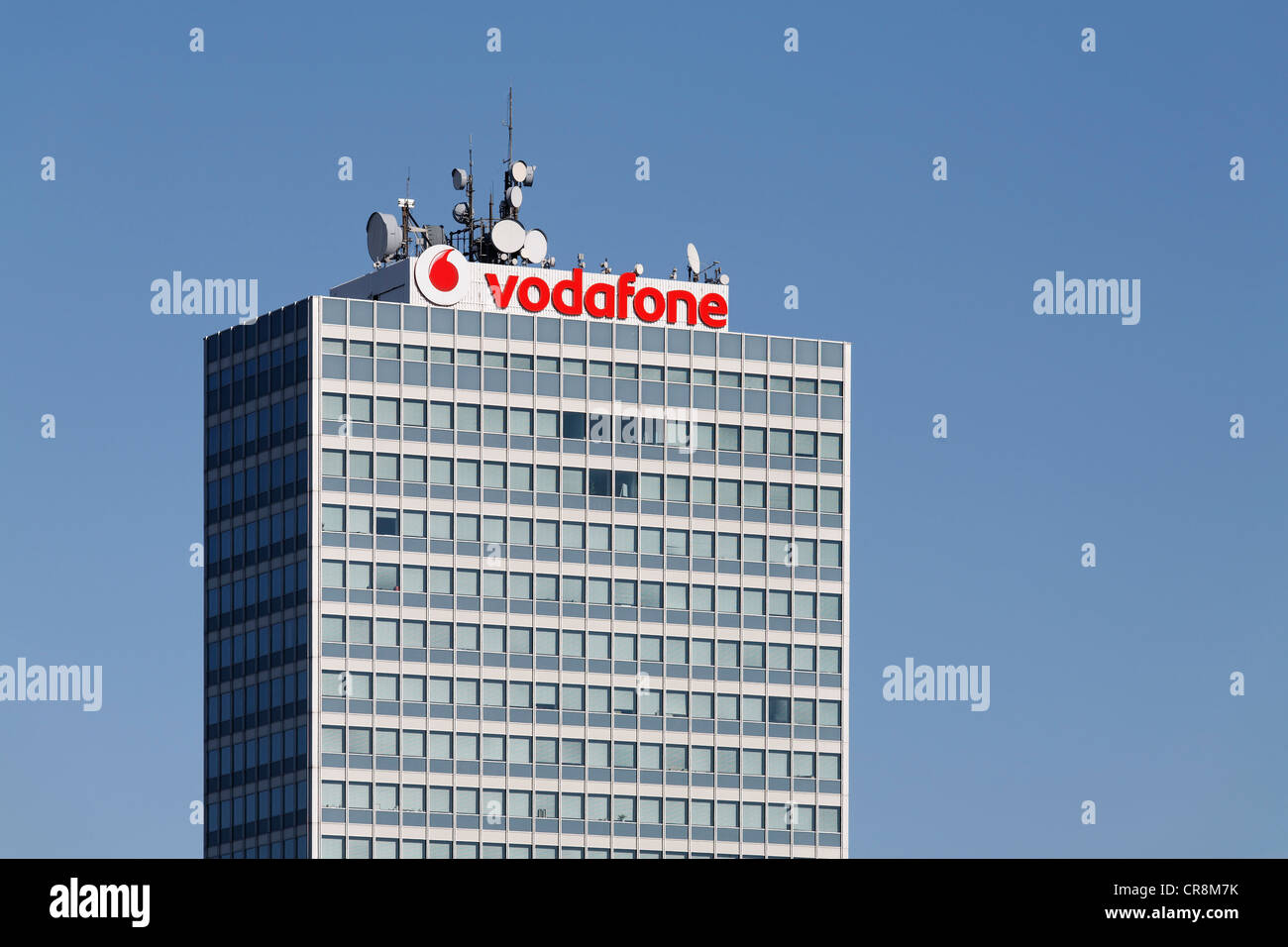 Vodafone alto edificio, ex Mannesmann alto edificio, Duesseldorf, nella Renania settentrionale-Vestfalia, Germania, Europa Foto Stock
