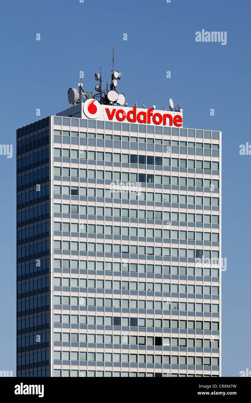 Vodafone alto edificio, ex Mannesmann alto edificio, Duesseldorf, nella Renania settentrionale-Vestfalia, Germania, Europa Foto Stock