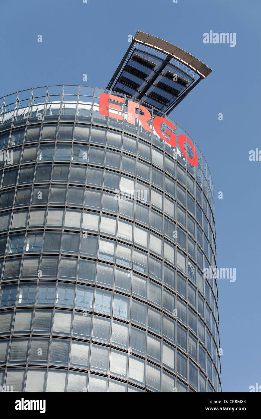 Edificio alto, Ergo gruppo assicurativo, Duesseldorf, nella Renania settentrionale-Vestfalia, Germania, Europa Foto Stock