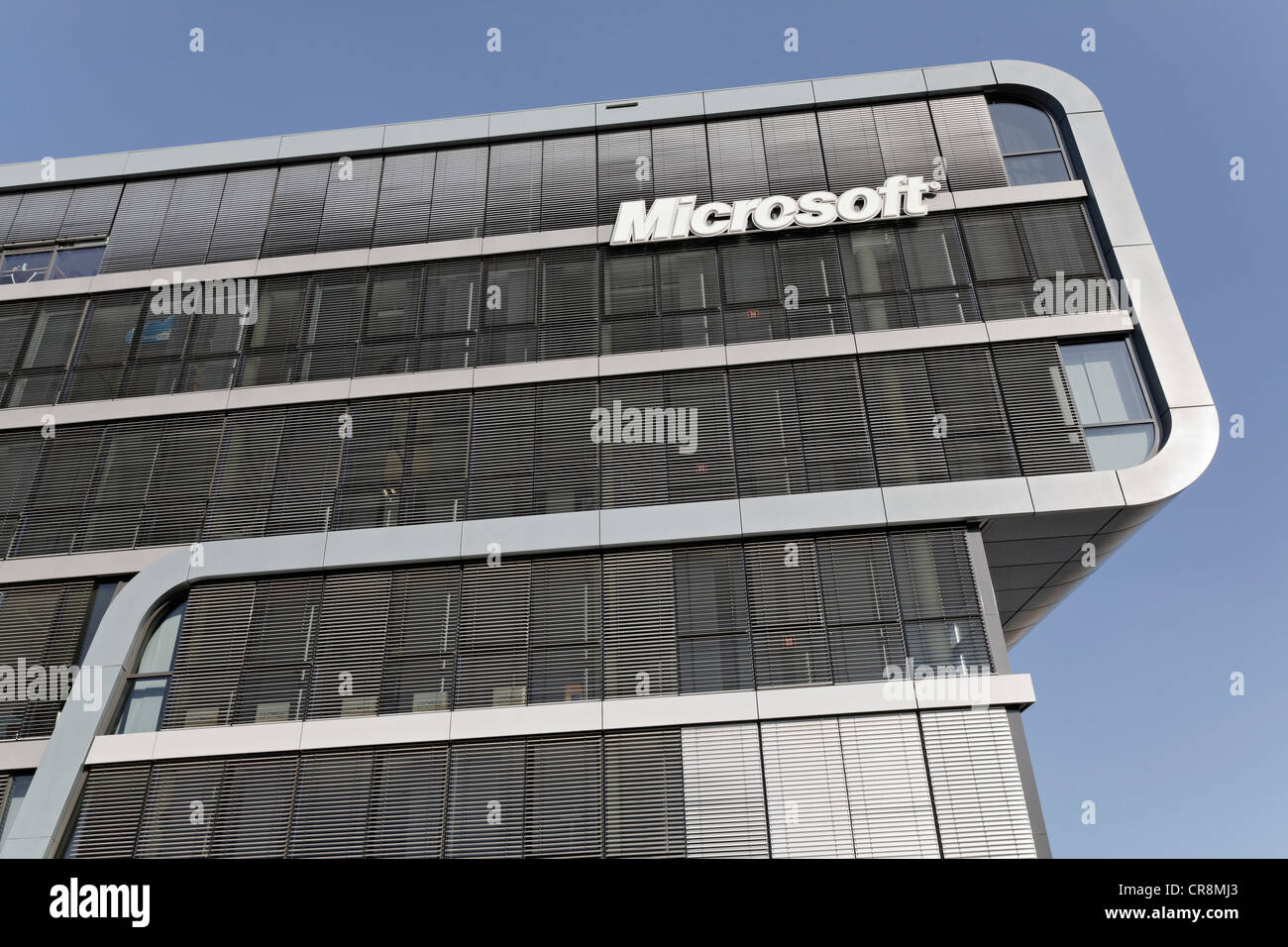 Microsoft edificio nel quartiere Rheinauhafen, Colonia, nella Renania settentrionale-Vestfalia, Germania, Europa Foto Stock