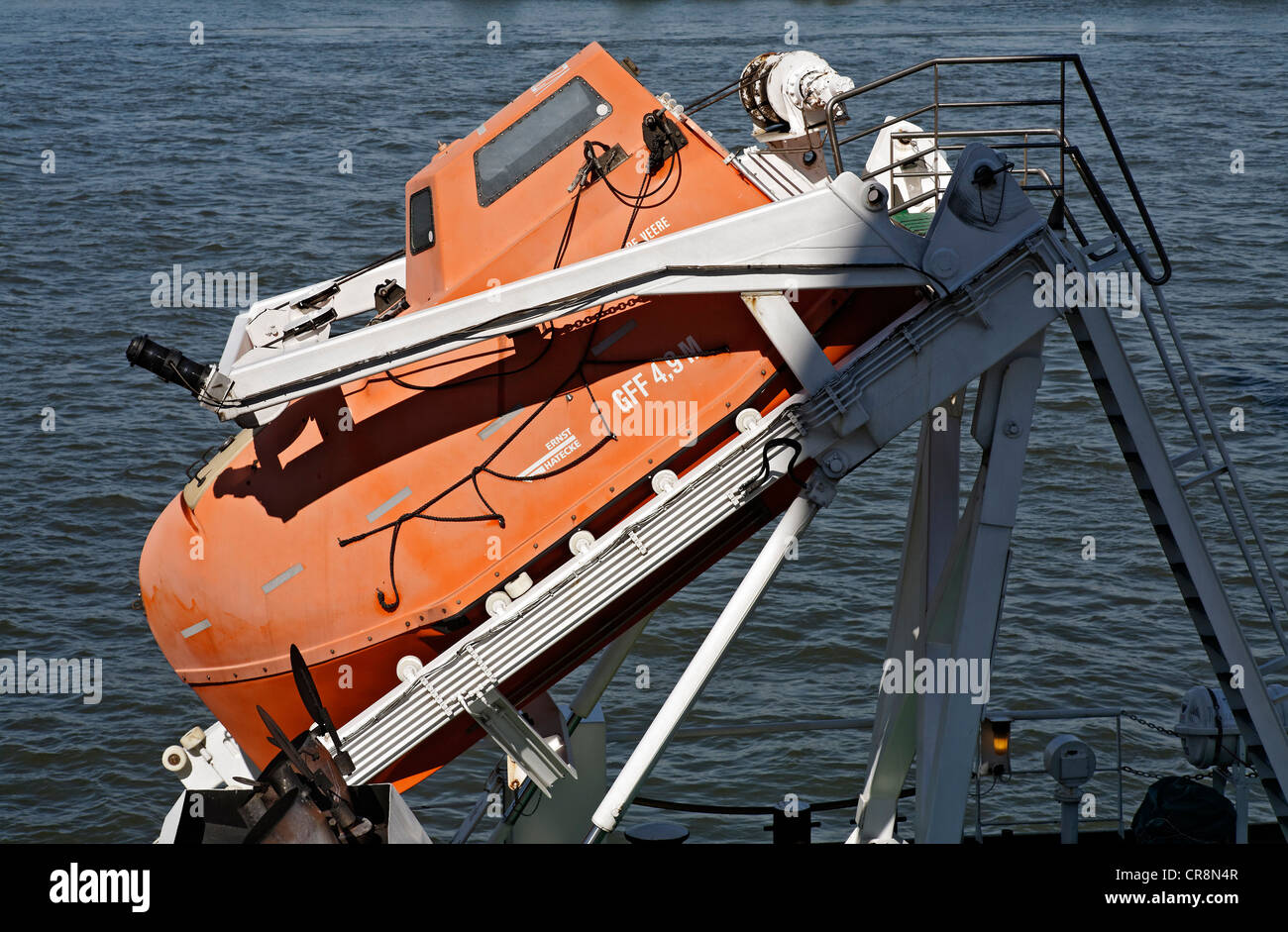 Inaffondabile caduta libera scialuppa di salvataggio di plastica, Ernst