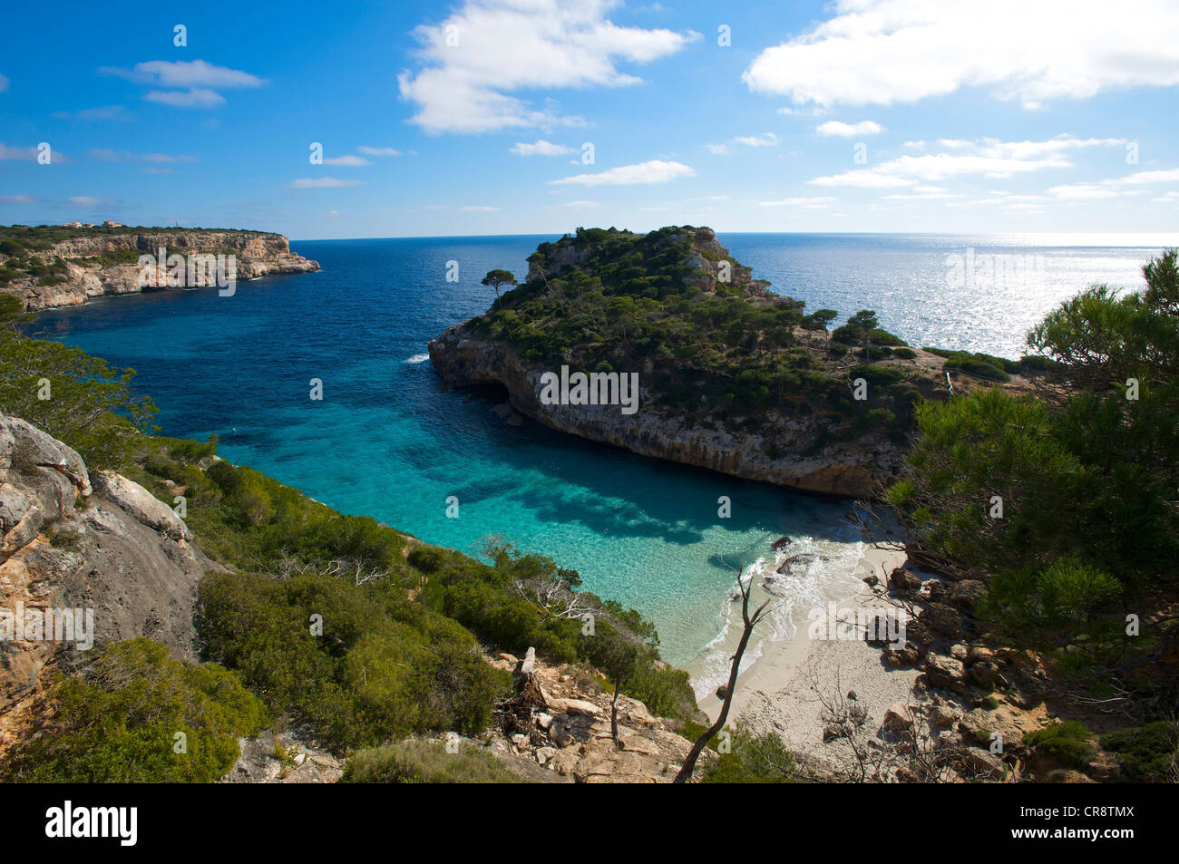 Cala S'Amonia, Maiorca, isole Baleari, Spagna, Europa Foto Stock