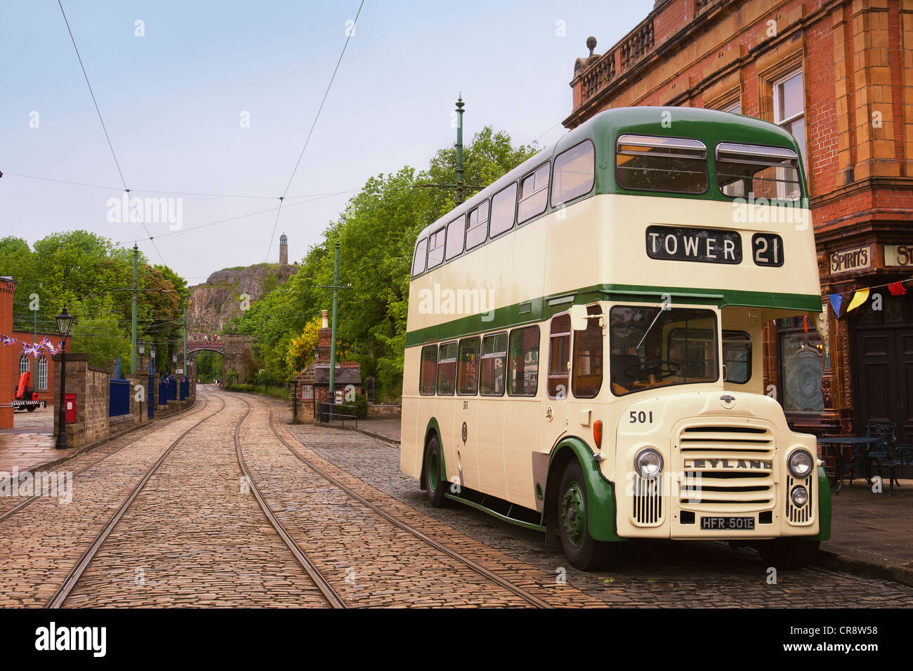 1967 Leyland Titan Bus (propulsori anteriore double decker) Foto Stock