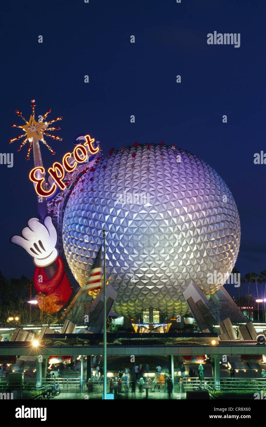 Epcot Center, il parco a tema Disneyland, Orlando, Florida, Stati Uniti d'America Foto Stock