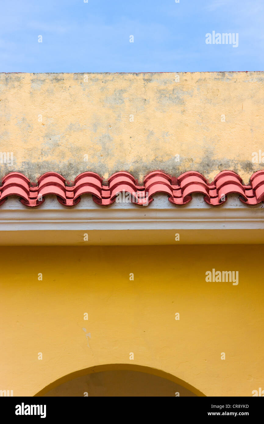 Tetto di tegole, Trinidad, sito Patrimonio Mondiale dell'UNESCO, Cuba Foto Stock