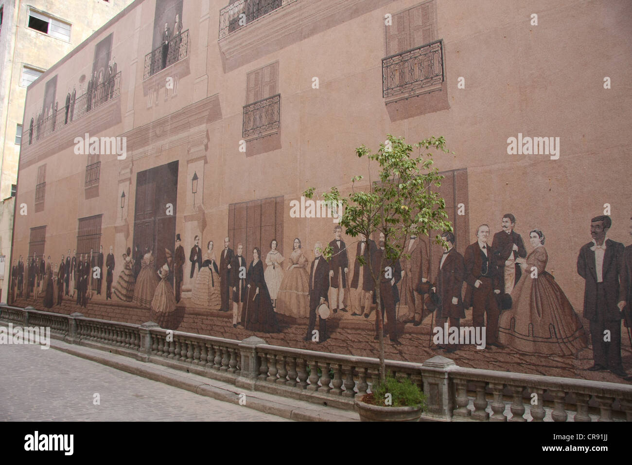 Street murale di spagnolo del XIX secolo l'Avana Cuba Foto Stock