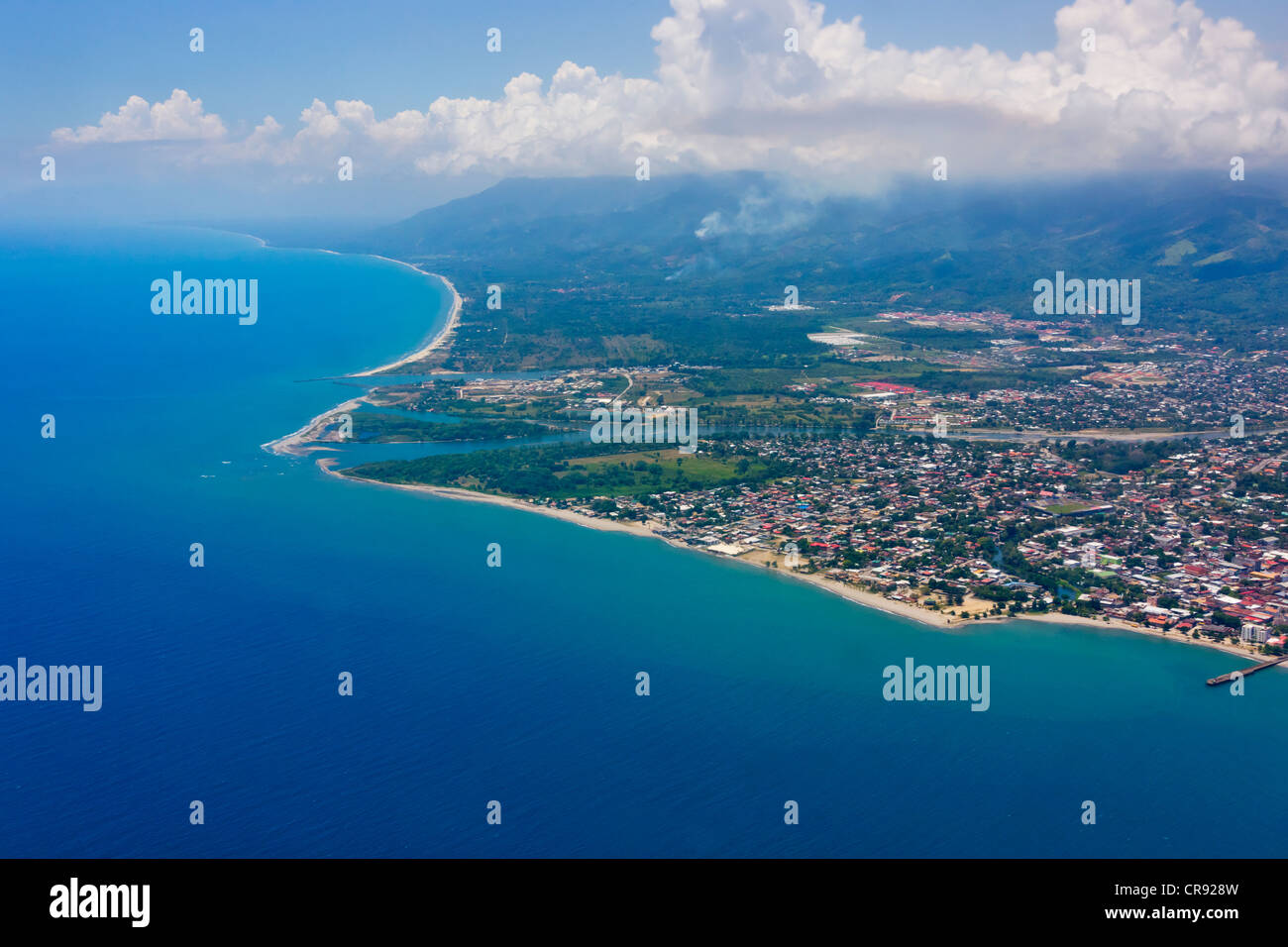 Vista aerea di Bay Islands, Honduras Foto Stock