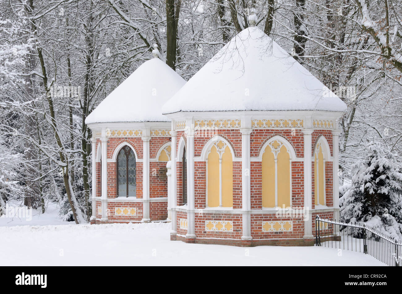 Ingresso est del castello Luisium, Dessau-Woerlitz Garden Realm, Sito Patrimonio Mondiale dell'UNESCO, Sassonia-Anhalt, Germania, Europa Foto Stock