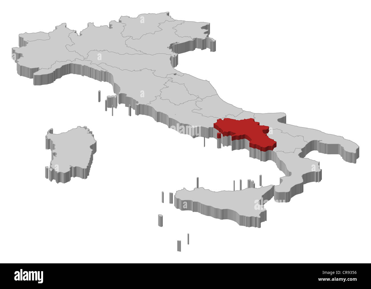 Campania cartina immagini e fotografie stock ad alta risoluzione