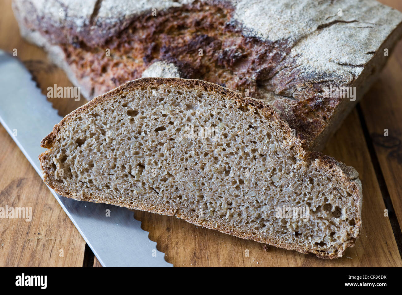 Pane di segale con Scotti, fatti in casa Foto Stock