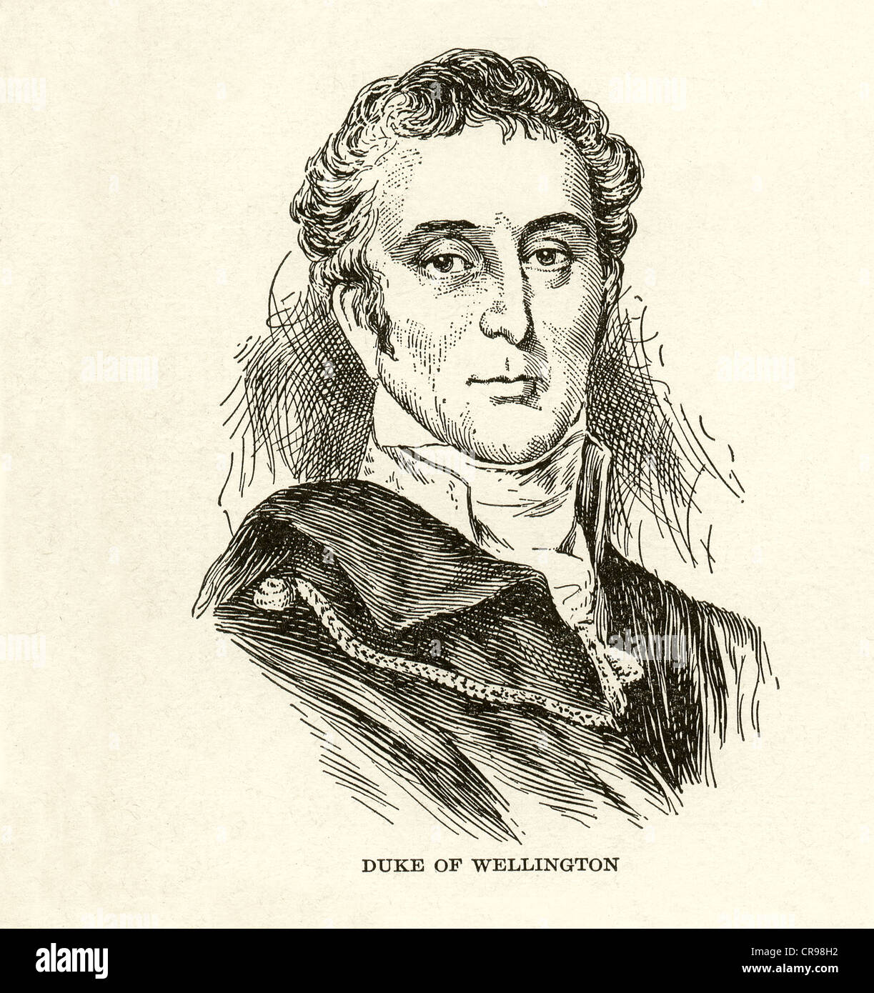 Vintage incisione di Arthur Wellesley, 1769 - 1852, il Duca di Wellington Foto Stock