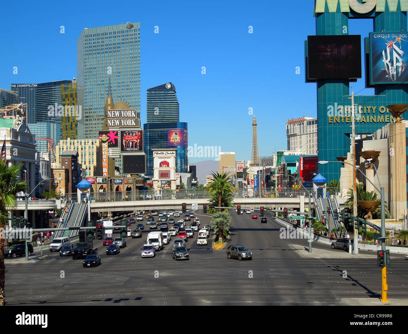 Las Vegas Nevada striscia città del peccato capitale di gioco d'azzardo NV Foto Stock