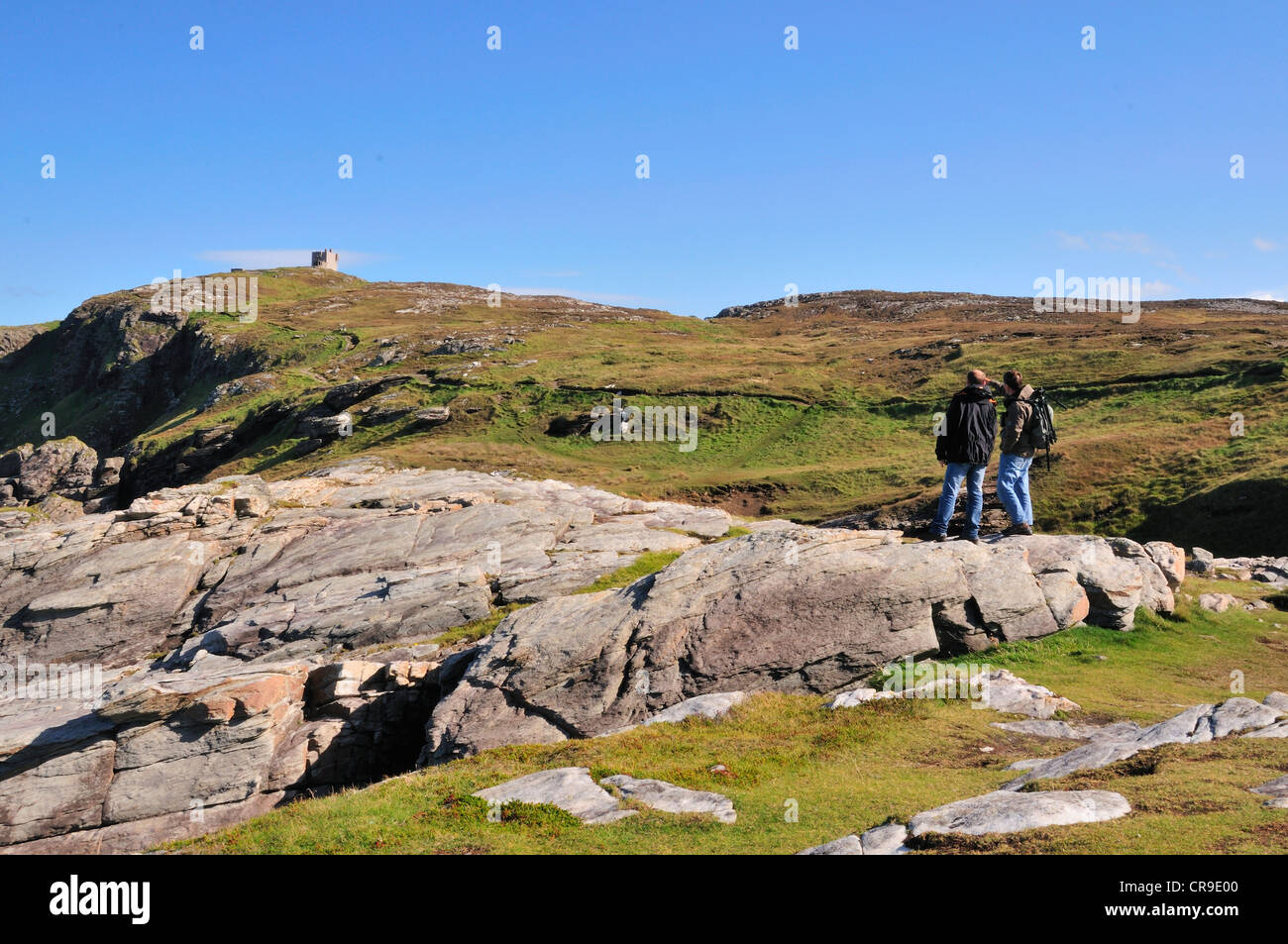 Malin Head, County Donegal, Repubblica di Irlanda, Europa Roberto Nistri orizzontale di paesaggi cliff Foto Stock