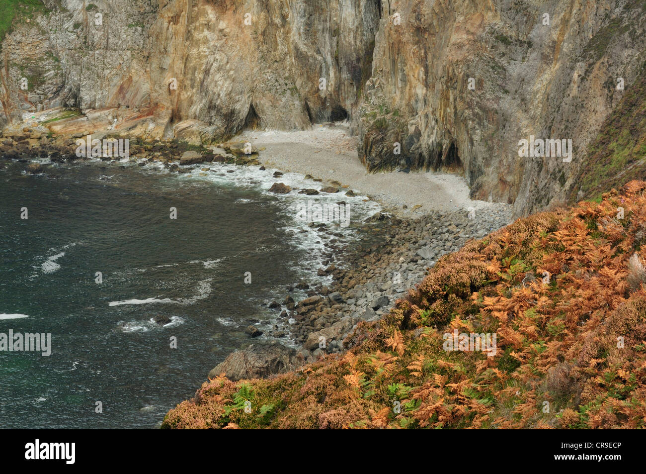 Slieve League, rupi più alte in Europa, Bunglass Point, County Donegal, Repubblica di Irlanda, Europa Foto Stock