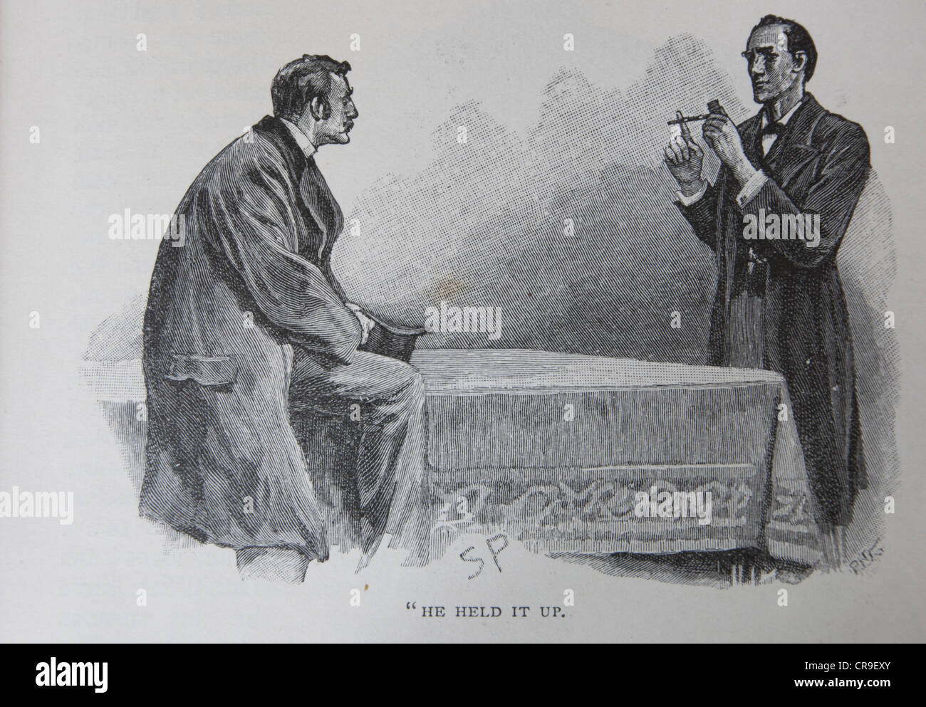 Sherlock Holmes e il Dr Watson, Strand Magazine, 1893 Foto Stock