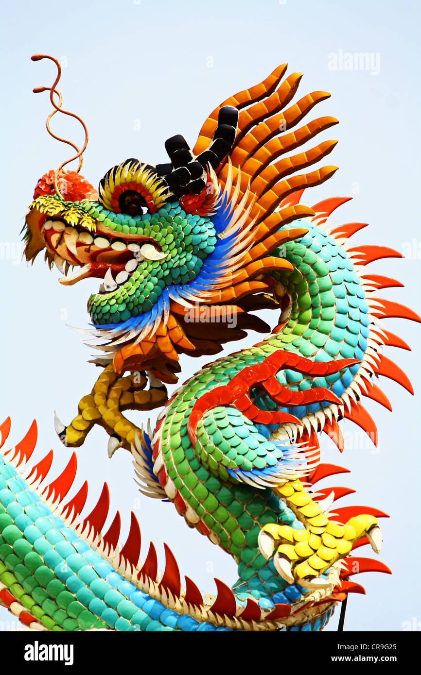 Drago cinese è un simbolo dell'Imperatore e la dominante cultura cinese. Foto Stock
