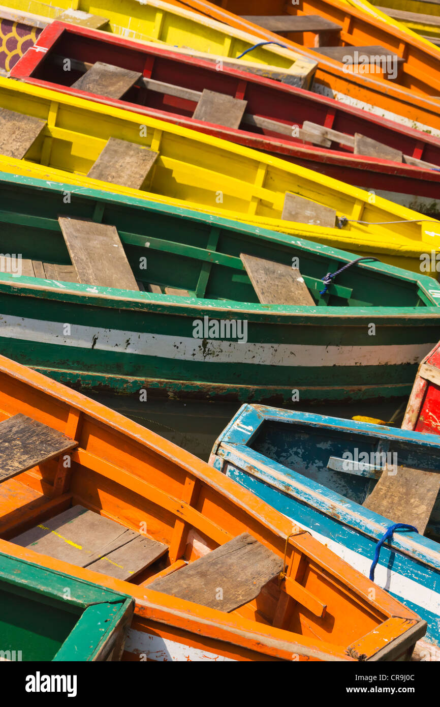Canoe colorate, Manila, Filippine Foto Stock