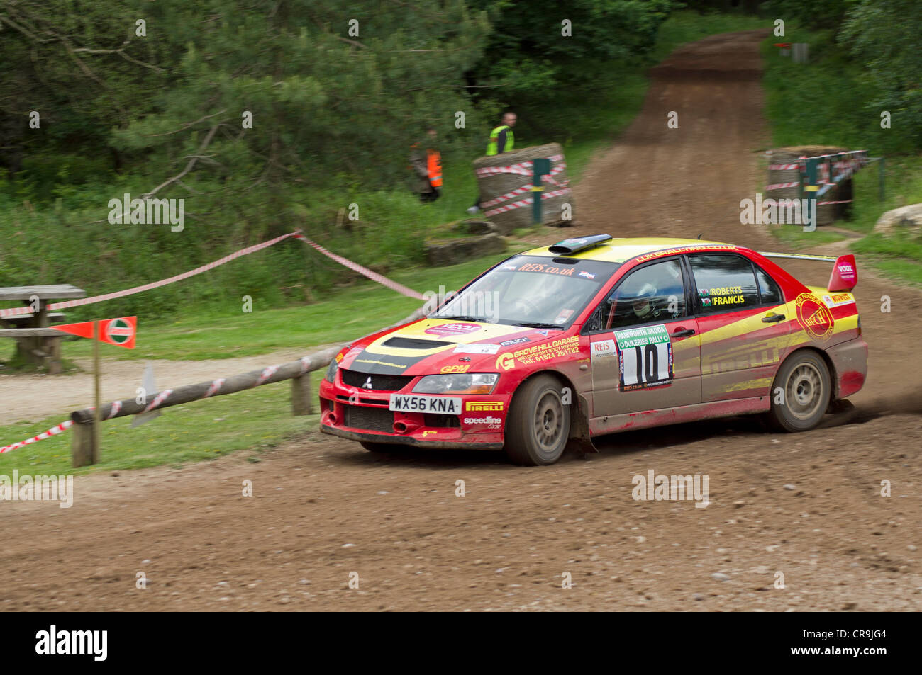 La Skoda Rainworth Dukeries Rally 2012 nella Foresta di Sherwood, Nottinghamshire Foto Stock