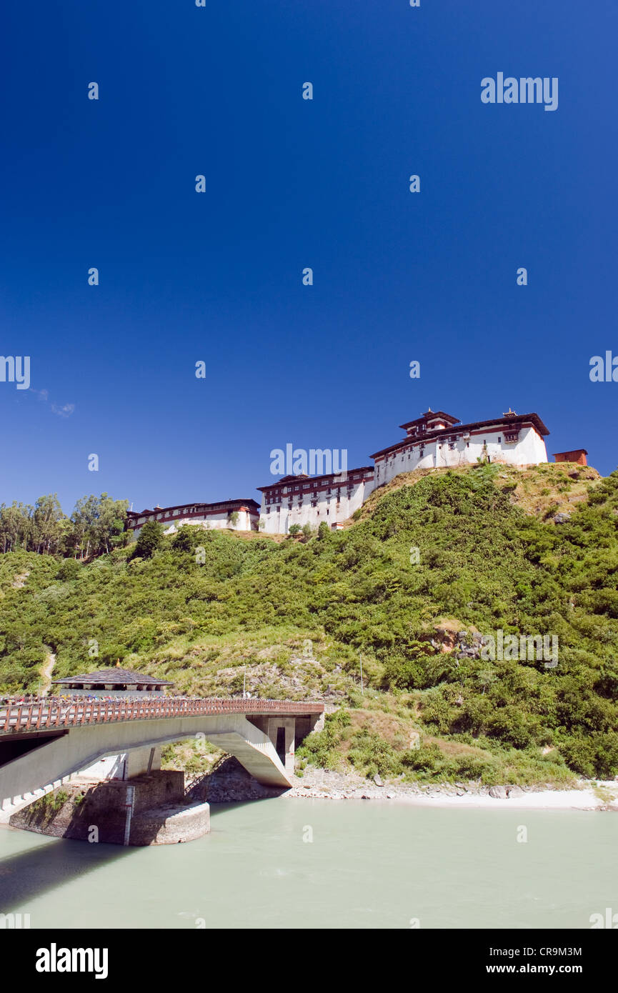 Wangdue Phodrang Dzong, fondata dai Zhabdrung nel 1638, Bhutan, Asia Foto Stock