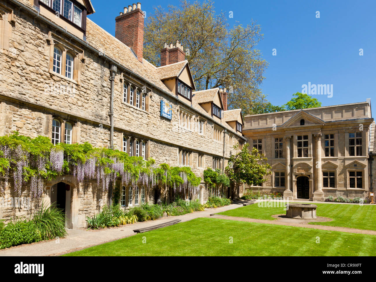 St Edmund Hall College quad Oxford University Oxfordshire Inghilterra Regno Unito GB Europa Foto Stock