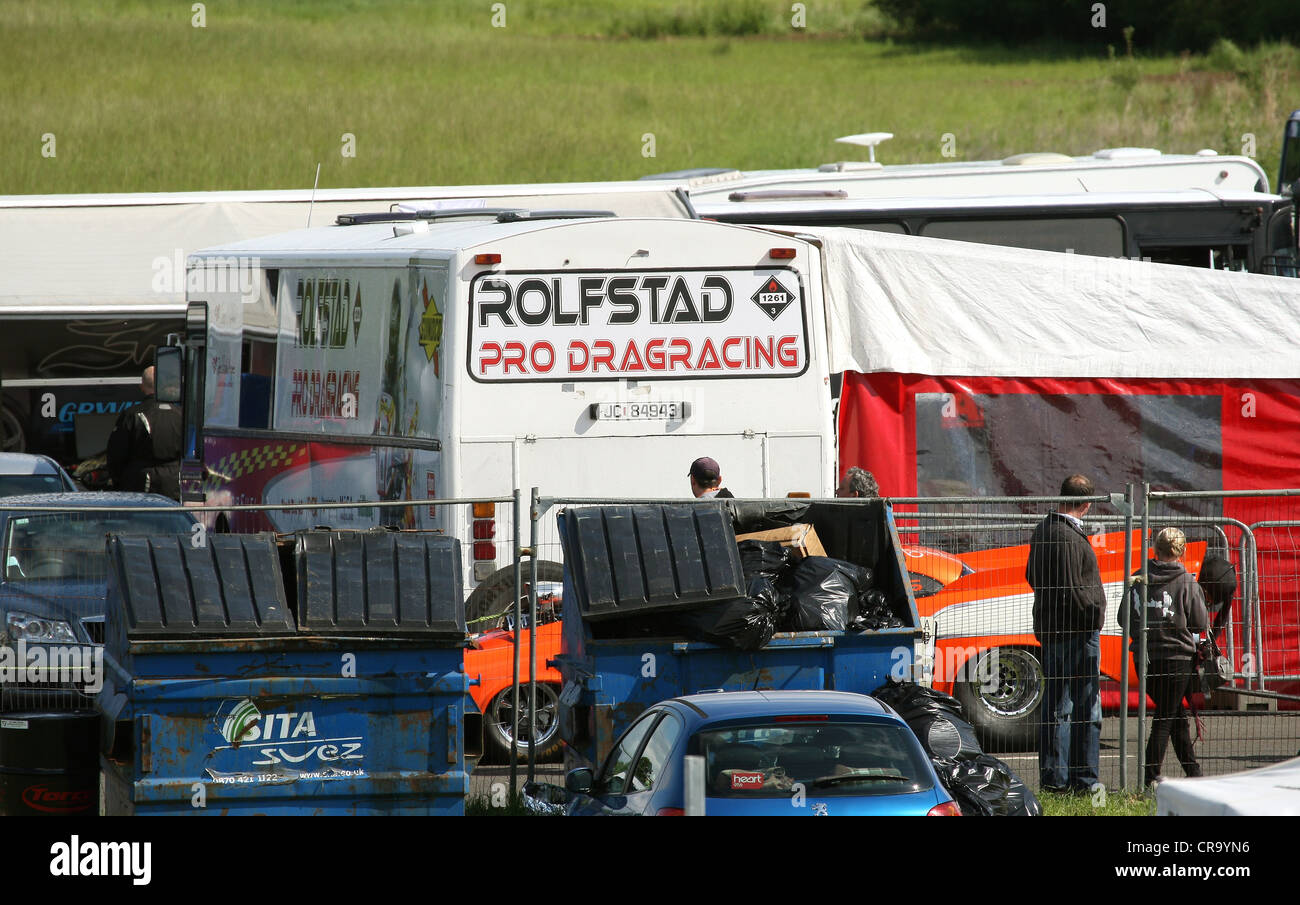 Santa Pod Raceway vicino a Wellingborough Bedfordshire GB UK 2012 Foto Stock
