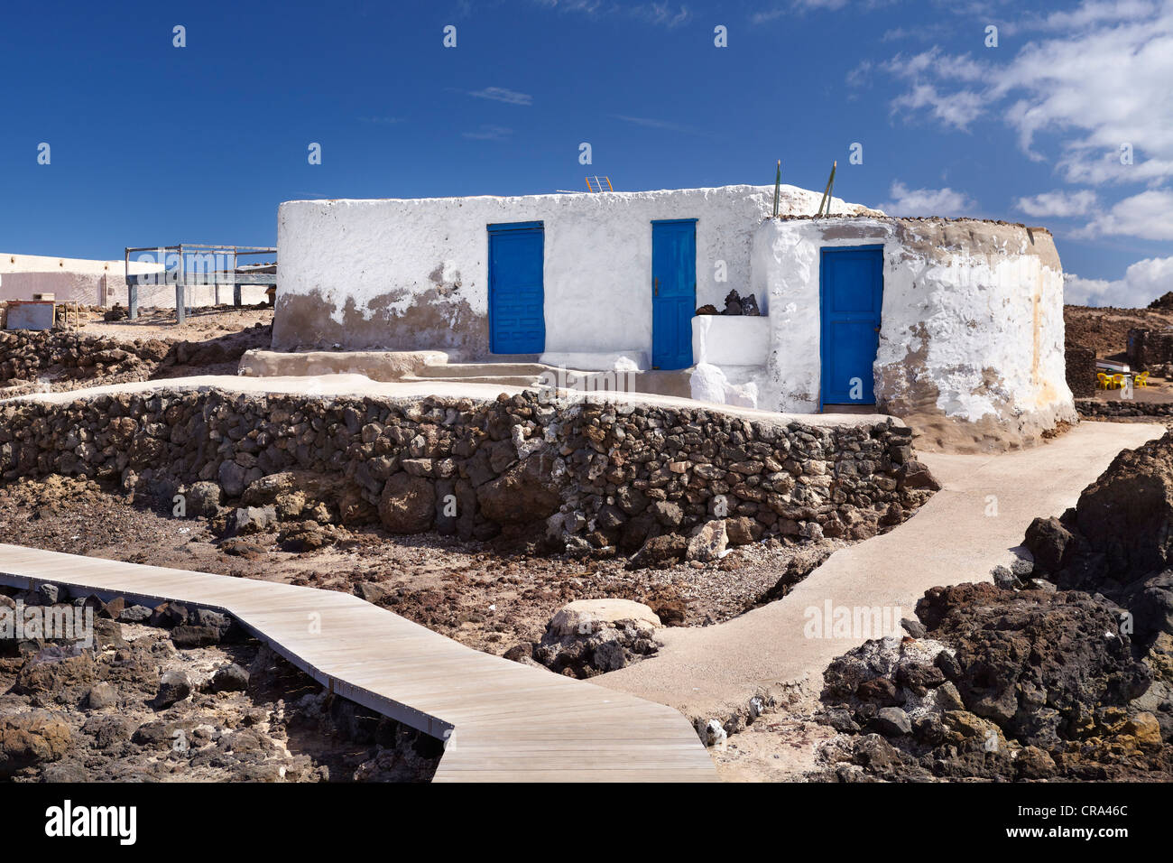Casa nel piccolo villaggio di Isola di Lobos, Isole Canarie, Spagna Foto Stock