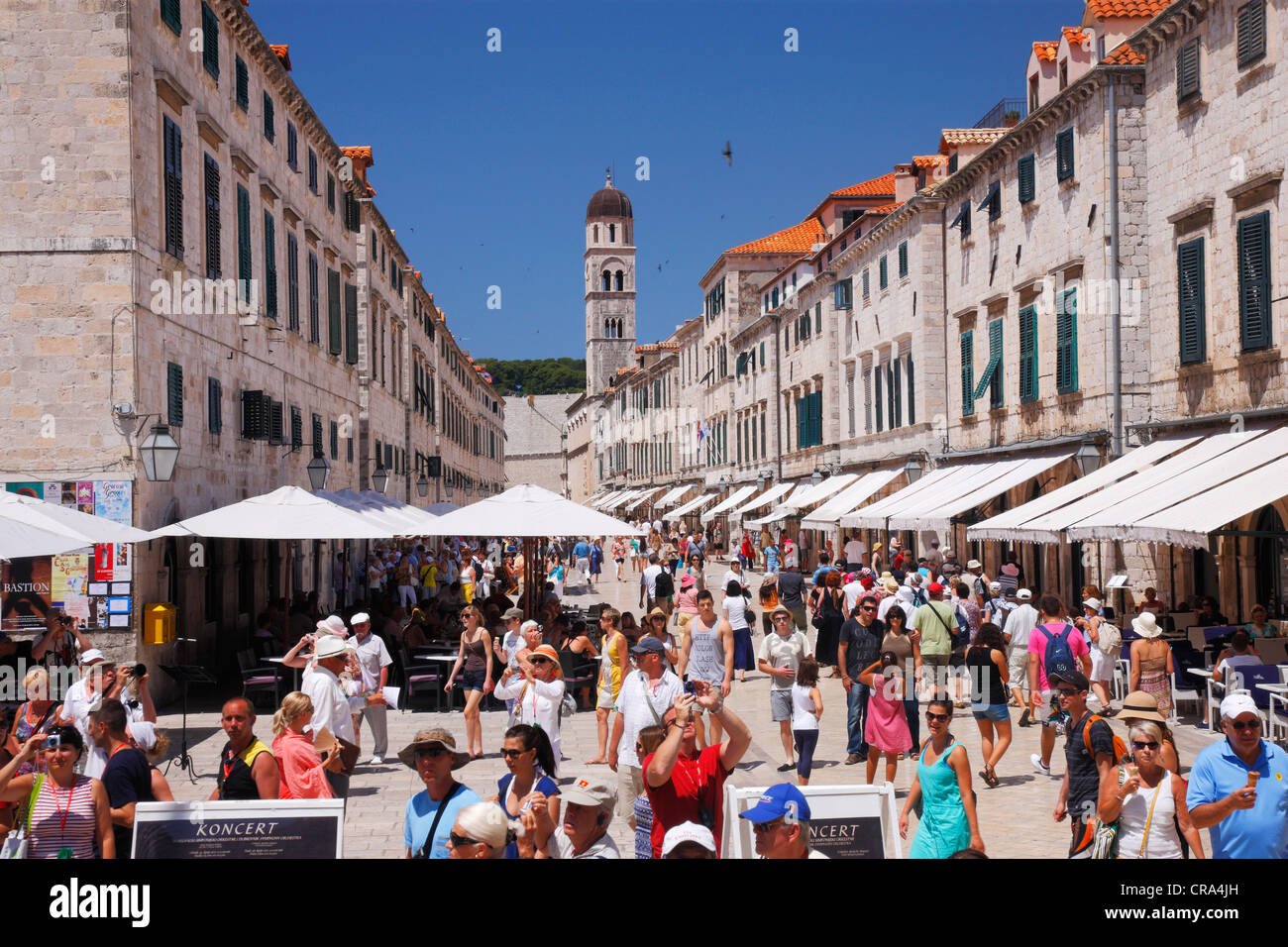 Dubrovnik Stradun street Foto Stock