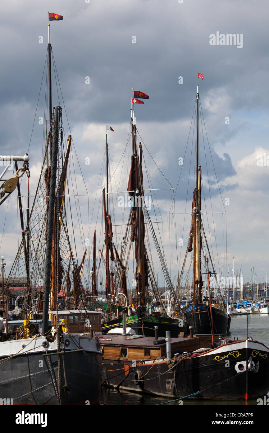 Thames chiatte a vela Foto Stock