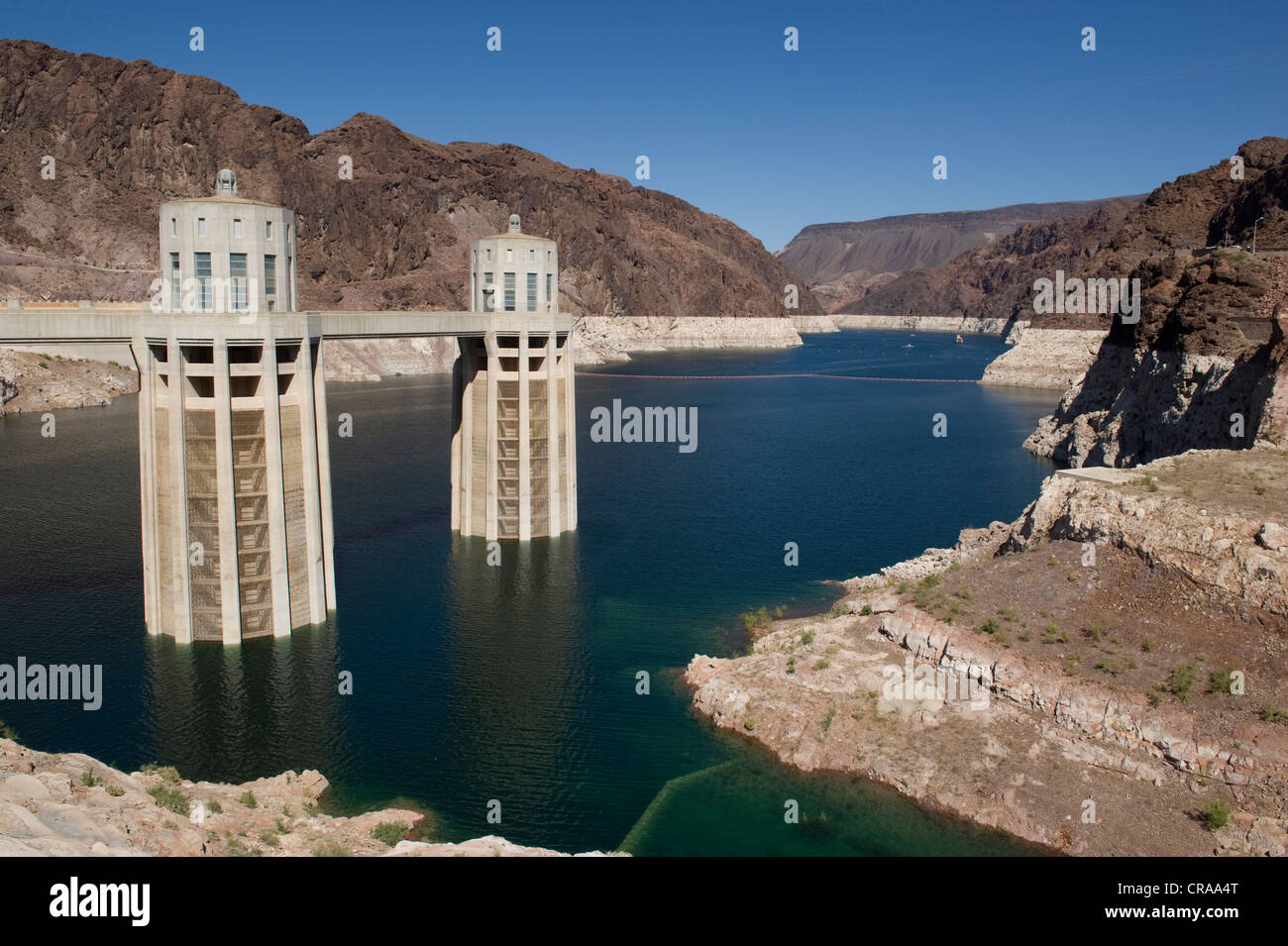 La diga di Hoover, Las Vegas, Arizona, Nevada, STATI UNITI D'AMERICA Foto Stock