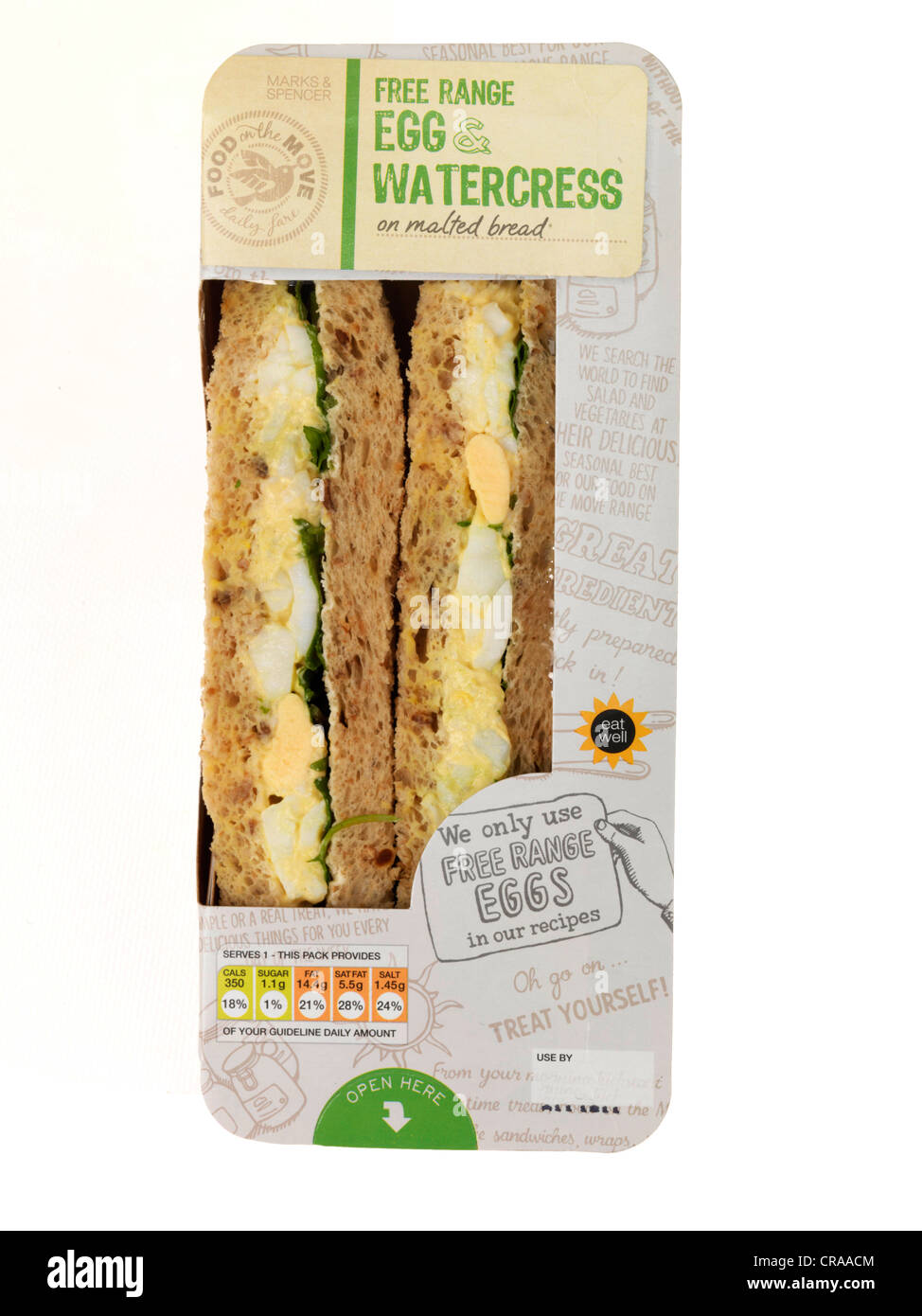 Uovo e sandwich di crescione Foto Stock