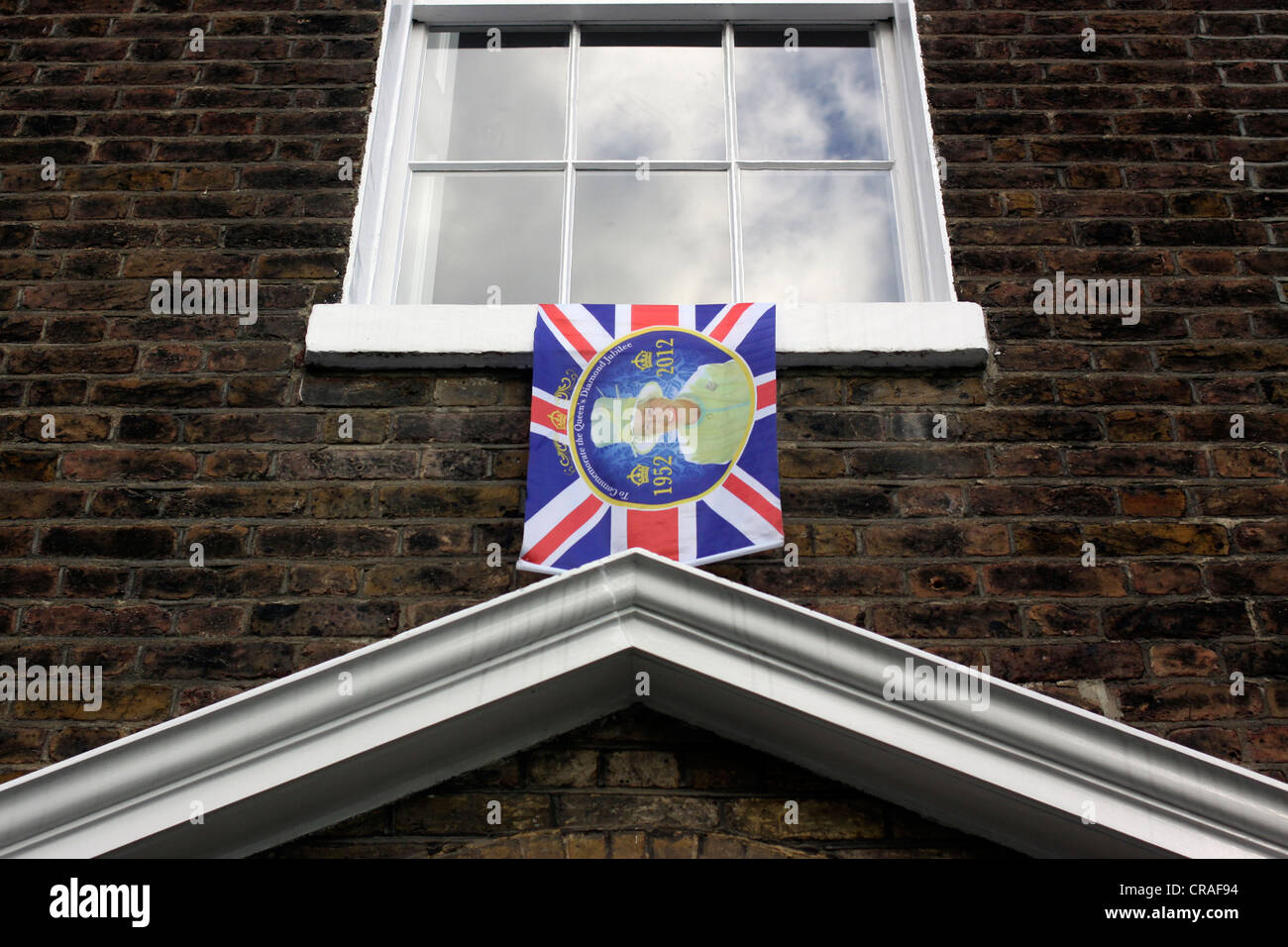 Casa a Islington, Londra celebra il diamante della regina weekend del Giubileo nel 2012 Foto Stock