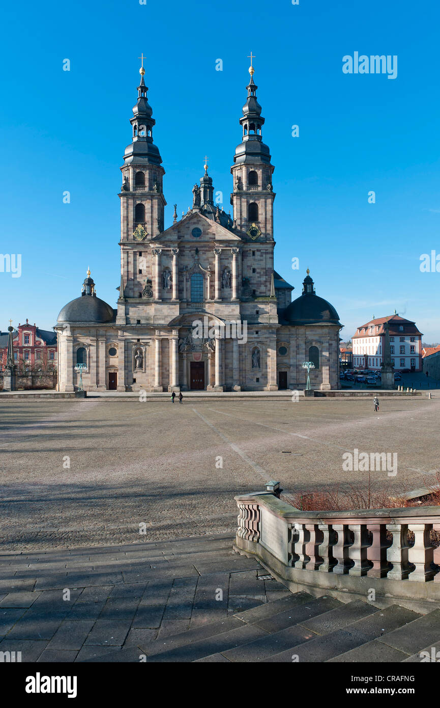 Cattedrale di Fulda, costruito da Johann Dientzerhofer, 1704 - 1712, Fulda Hesse, Germania, Europa Foto Stock