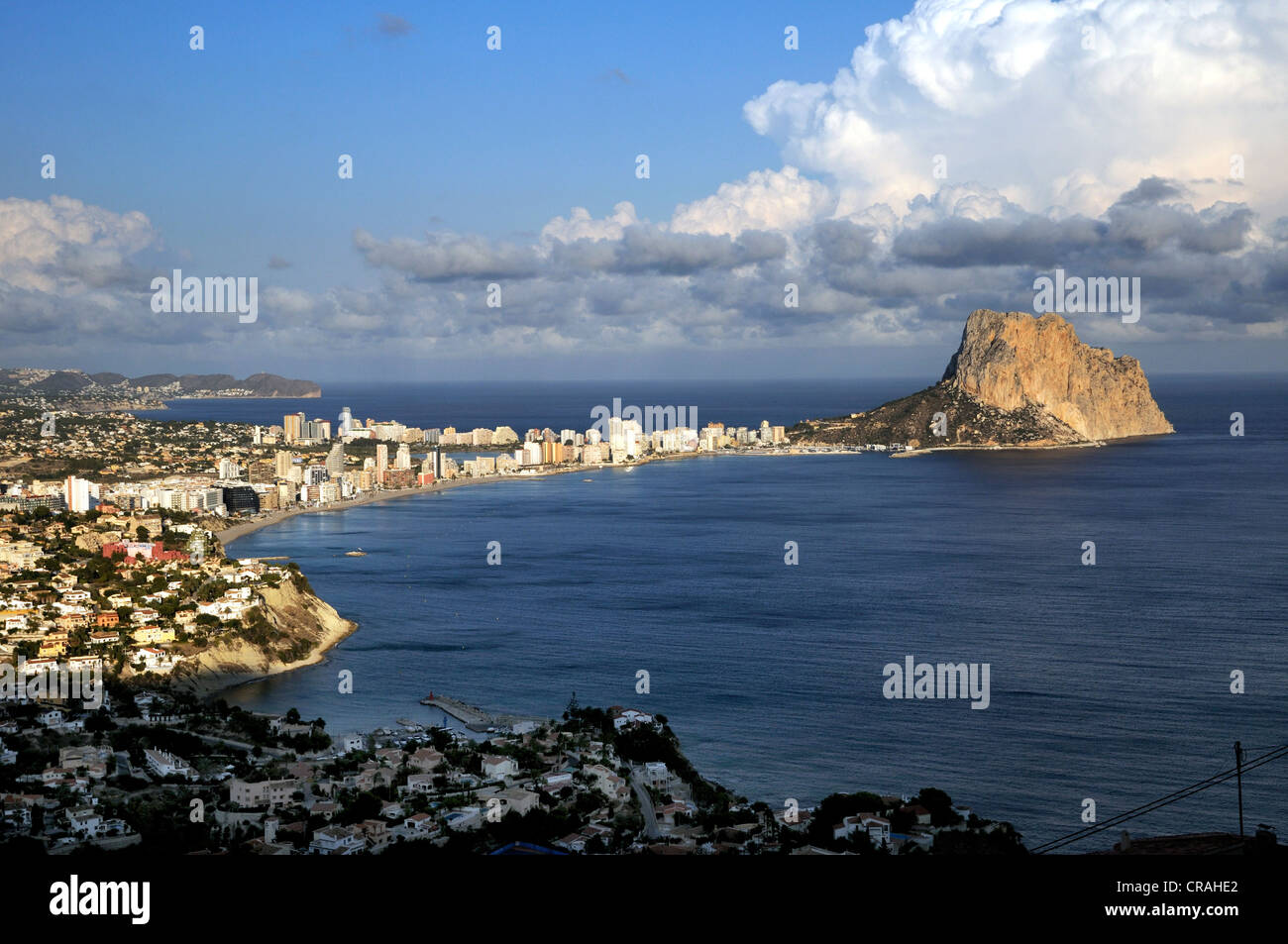 Penón de Ifach, rock, punto di riferimento della Costa Blanca Calpe Costa Blanca, Spagna, Europa Foto Stock