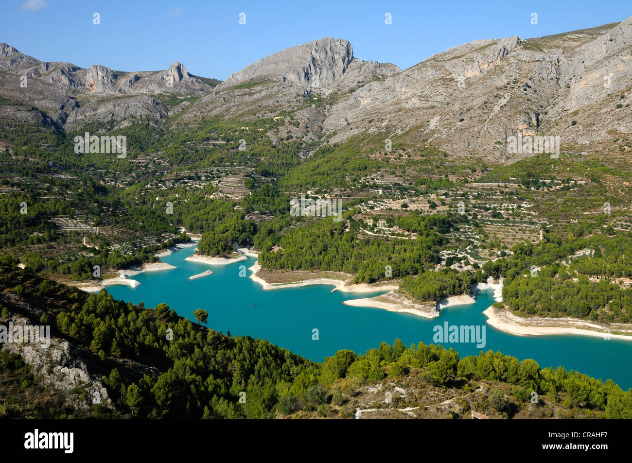 Diga di Guadalest, Costa Blanca, Spagna, Europa Foto Stock