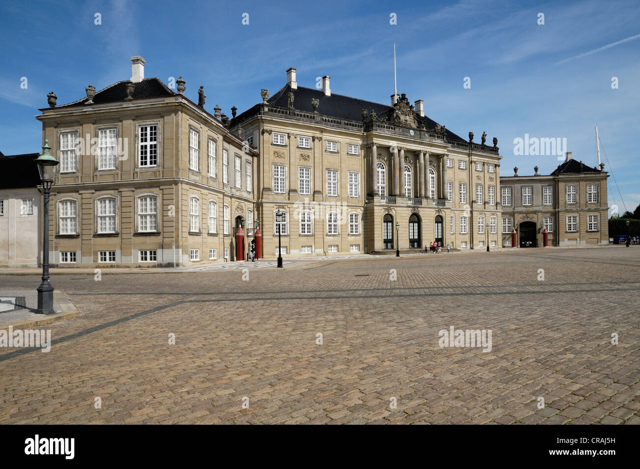 Il Palazzo di Amalienborg, Copenhagen, Danimarca, in Scandinavia, Europa Foto Stock