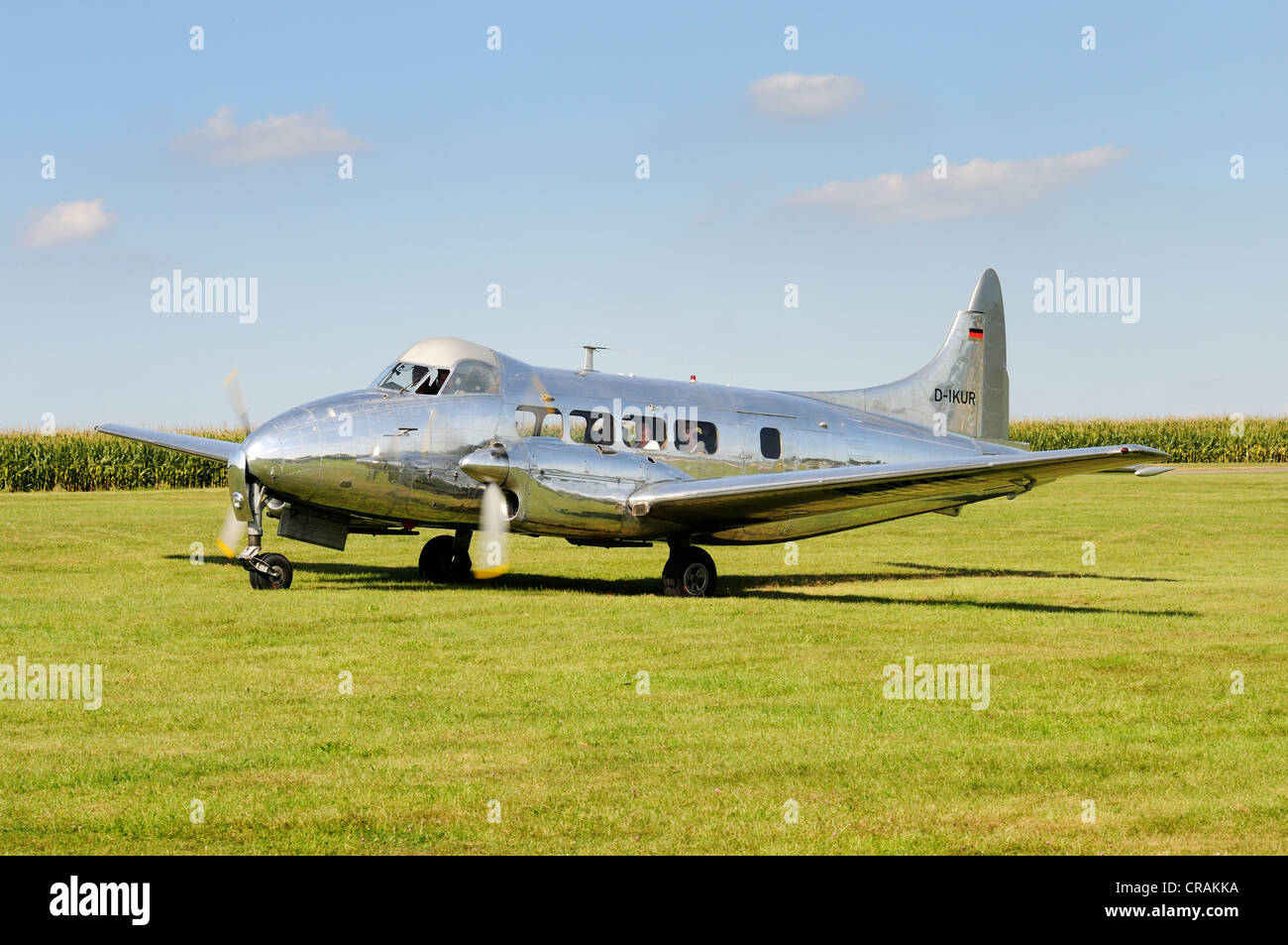 Aereo di linea di passeggeri, de Havilland DH.104 Colomba, primo volo nel 1945, in Europa la più grande riunione di aeromobili d'epoca in Hahnweide Foto Stock