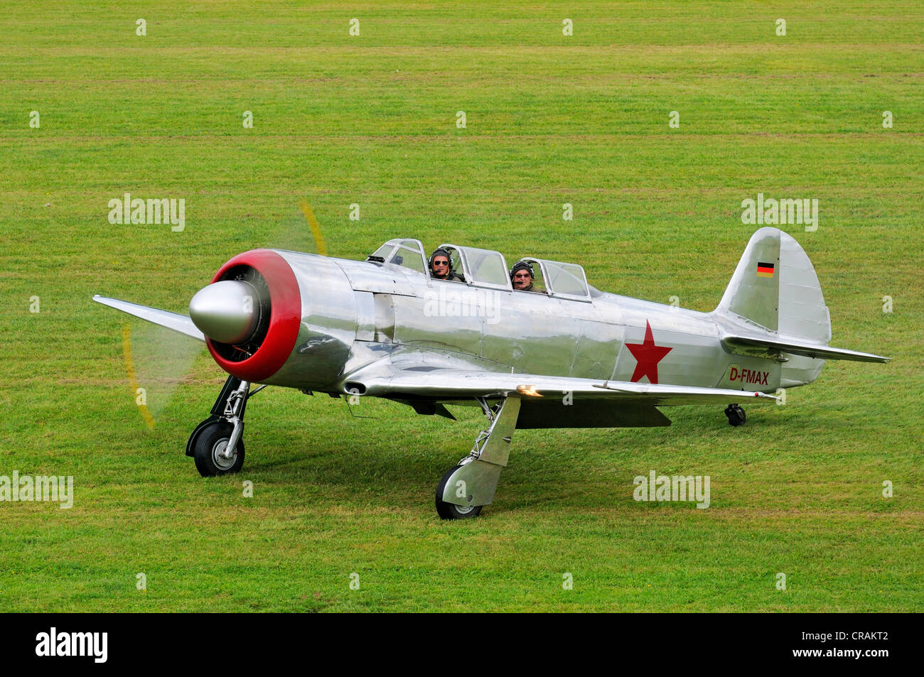 Yakovlev Yak-11, sovietico da combattimento aereo prodotte dal 1946 al 1956, in Europa la più grande riunione di aeromobili d'epoca a Hahnweide Foto Stock