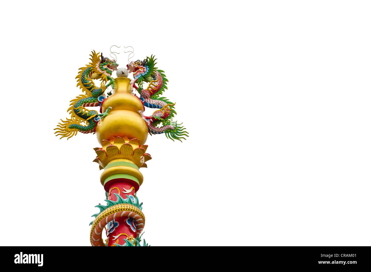 Twin dragon sul palo. Foto Stock