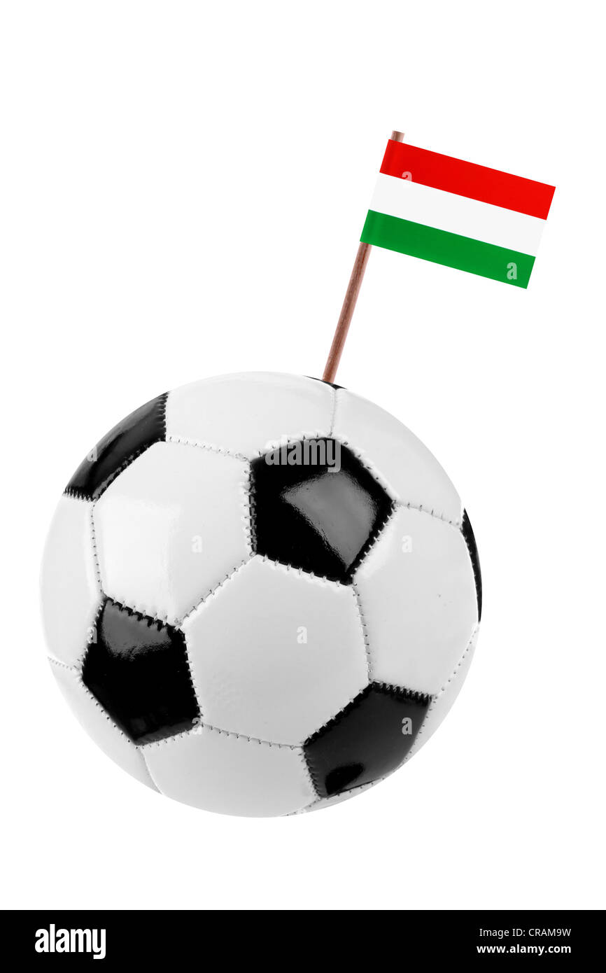 Pallone da calcio o di calcio con una bandiera nazionale Foto Stock