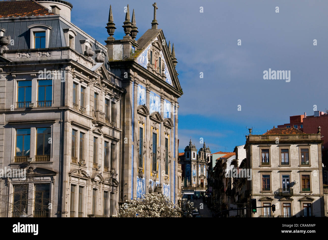 Facciata di una casa di città, Porto, Portogallo, Europa Foto Stock