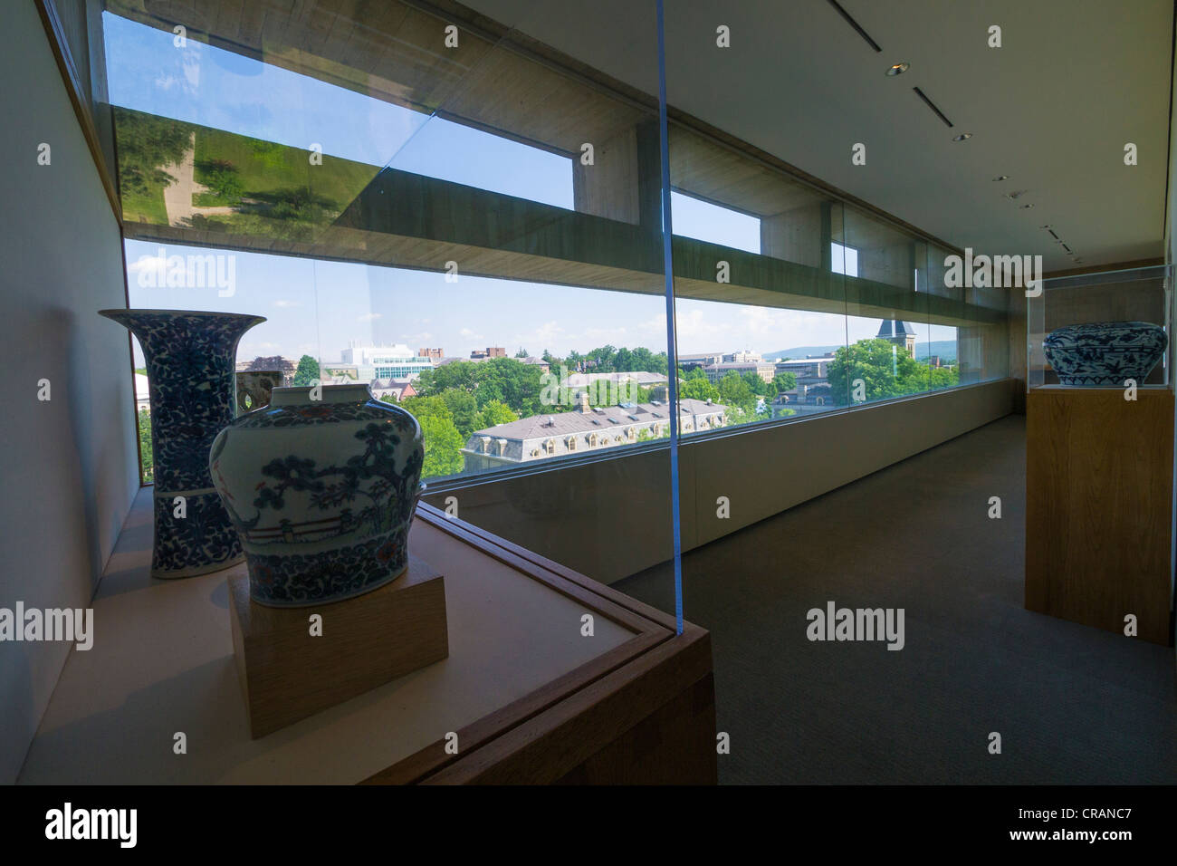 Visualizzare se windows di Johnson Museo di Arte presso la Cornell University di Ithaca New York Foto Stock