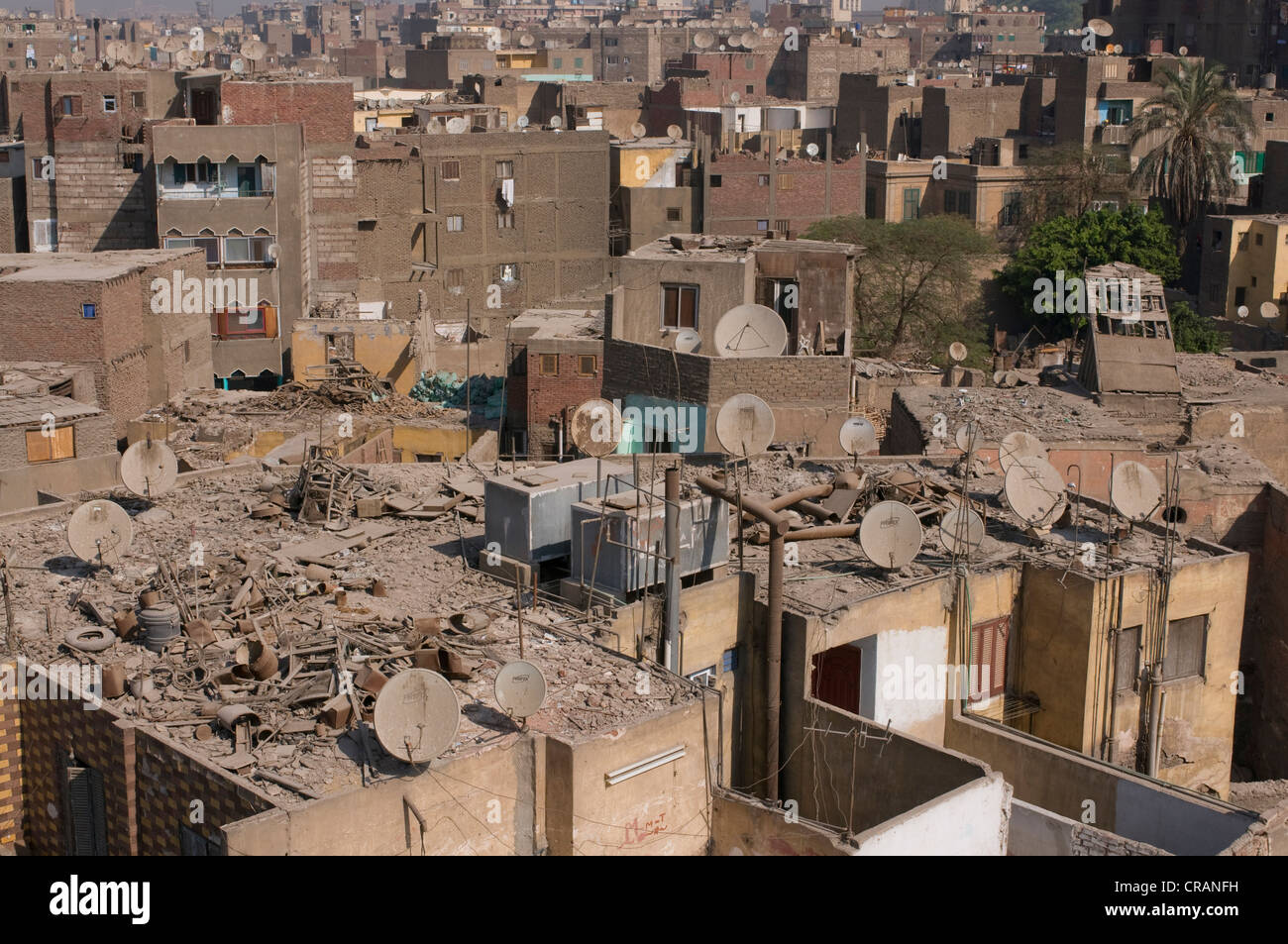 Vista sui tetti del Cairo, Egitto, Africa Foto Stock