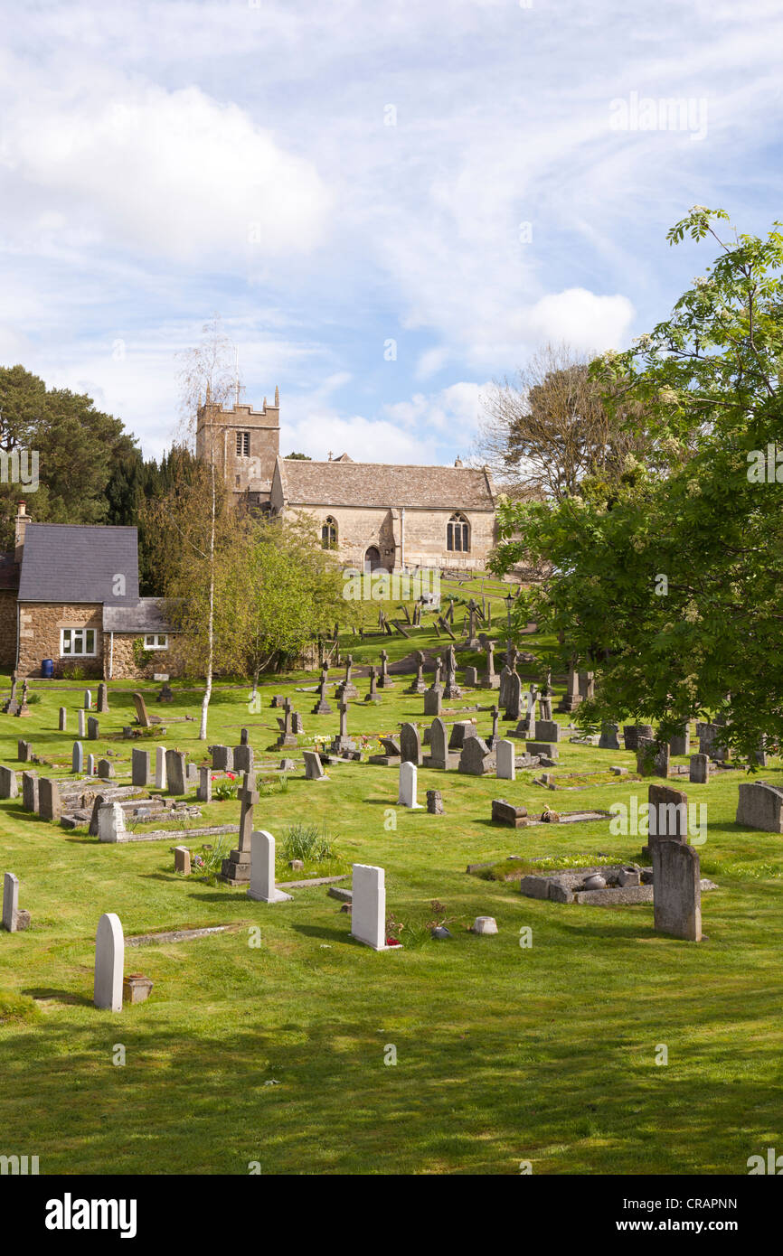 St Bartholemews chiesa sulla sommità del colle scelto, Churchdown, Gloucestershire Foto Stock