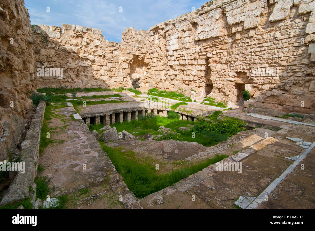 Il sito archeologico romano dei salami, parte turca di Cipro Foto Stock
